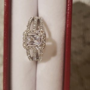 Rings Ring Jewellery Fashion Women's Princess White,Plata Ley 925, con zirconias